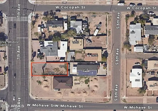 Photo 1 of Land for sale at 1707 S 7th Avenue #8, 9, Phoenix, AZ 85007 | MLS# 7077394 | Listing updated on 2026-09-08