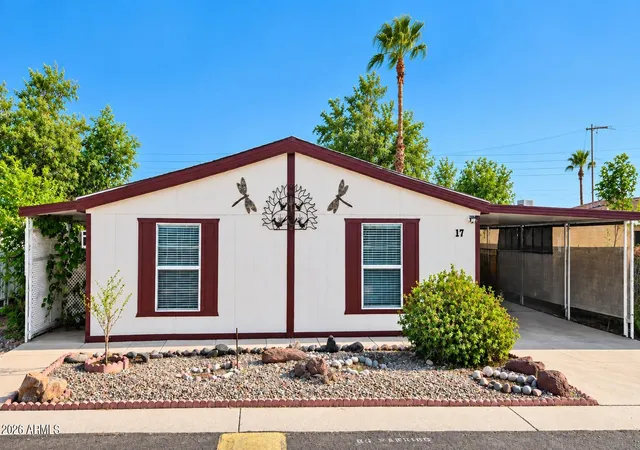 Photo 1 of Manufactured home for sale at 245 S 56th Street #17, Mesa, AZ 85206 | MLS# 7078107 | Listing updated on 2026-09-12
