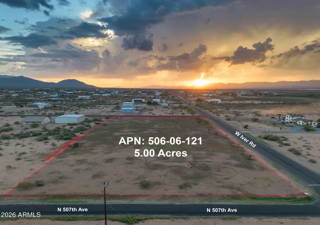 Photo 1 of Land for sale at 50509 W Iver Rd, Aguila, AZ 85320 | MLS# 7078691 | Listing updated on 2026-09-11