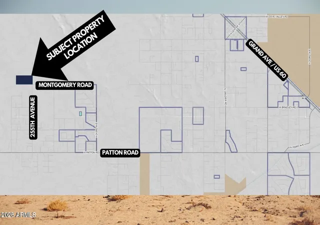 Photo 2 of Land for sale at 25530 W Montgomery Rd #R, Wittmann, AZ 85361 | MLS# 7079319 | Listing updated on 2026-09-11
