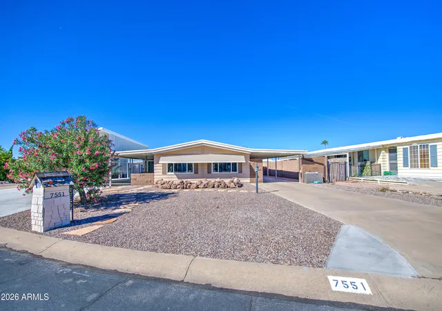 Photo 1 of Manufactured home for sale at 7551 E Arbor Ave, Mesa, AZ 85208 | MLS# 7099653 | Listing updated on 2026-10-29