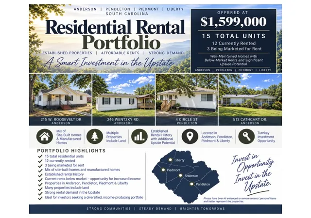 Photo 2 of Single family home for sale at 215, 246 512 4 107,etc W Roosevelt Wentzky Cathcart Cir Etc Dr, Anderson, SC 29626 | MLS# 20306135 | Listing updated on 2026-09-14