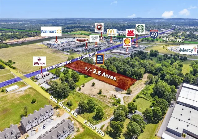 Photo 1 of Land for sale at 5085 Elm Springs Rd, Springdale, AR 72762 | MLS# 1279643 | Listing updated on 2026-08-28