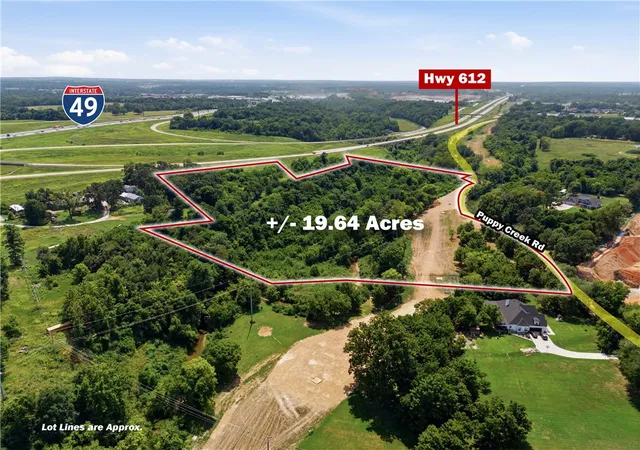Photo 2 of Land for sale at All Lots Puppy Crk Rd, Lowell, AR 72745 | MLS# 1335948 | Listing updated on 2026-08-31