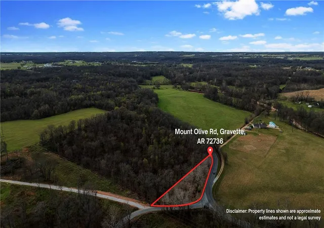 Photo 3 of Land for sale at Tbd Mt Olive Rd, Gravette, AR 72736 | MLS# 1341076 | Listing updated on 2026-08-31
