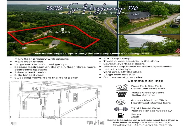 Photo 1 of Single family home for sale at 13582 S Highway 170, West Fork, AR 72774 | MLS# 1349843 | Listing updated on 2026-09-09