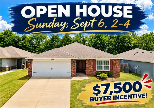 Photo 1 of Single family home for sale at 1170 S Kingfisher Ln, Fayetteville, AR 72701 | MLS# 1355795 | Listing updated on 2026-09-06