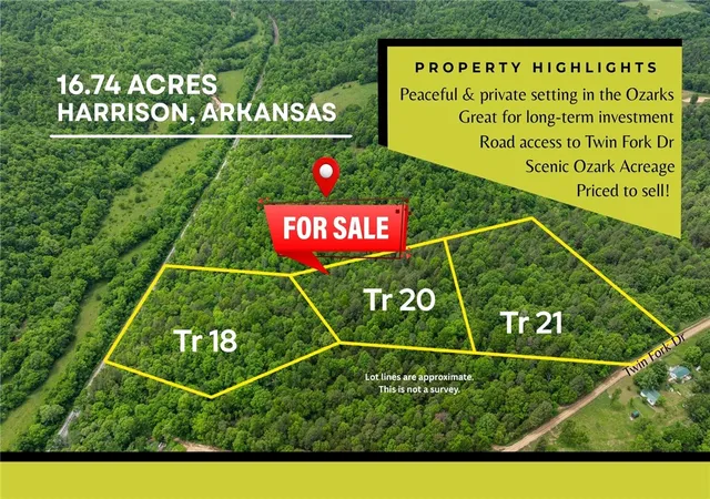 Photo 1 of Land for sale at Twin Frk Dr Tract 18 20 21, Harrison, AR 72601 | MLS# 1357951 | Listing updated on 2026-09-11