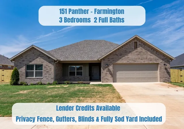 Photo 1 of Single family home for sale at 151 N Panther Ave, Farmington, AR 72730 | MLS# 1357887 | Listing updated on 2026-08-29