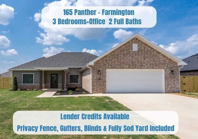 Photo 1 of Single family home for sale at 165 N Panther Ave, Farmington, AR 72730 | MLS# 1357883 | Listing updated on 2026-08-29