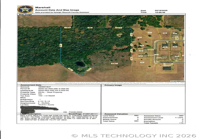 Photo 1 of Land for sale at (Undisclosed), Madill, OK 73446 | MLS# 2606782 | Listing updated on 2026-08-31