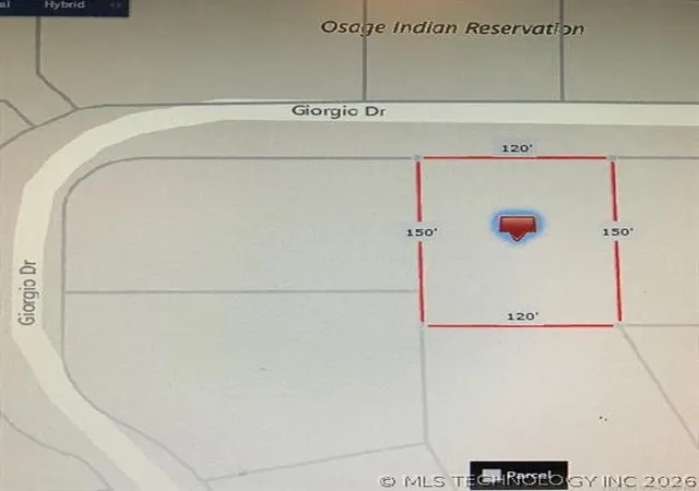 Photo 3 of Land for sale at 25 Giorgio Dr, Skiatook, OK 74070 | MLS# 2632209 | Listing updated on 2026-08-31