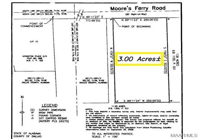 Photo 3 of Land for sale at 1551 Moores Fry Rd, Selma, AL 36701 | MLS# 583227 | Listing updated on 2026-09-10