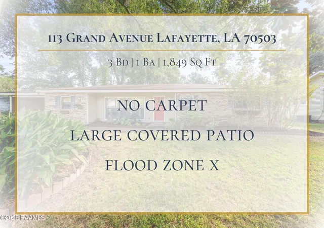 Photo 2 of Single family home for sale at 113 Grand Ave, Lafayette, LA 70503 | MLS# 2600008230 | Listing updated on 2026-09-08