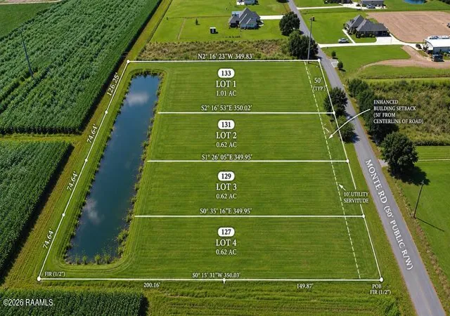 Photo 1 of Land for sale at Tbd Monte Rd #4, Duson, LA 70529 | MLS# 2600008849 | Listing updated on 2026-09-21