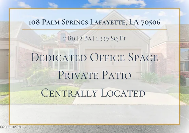 Photo 2 of Sale Pending at 108 Palm Springs Ave, Lafayette, LA 70506 | MLS# 2600009292 | Listing updated on 2026-10-21