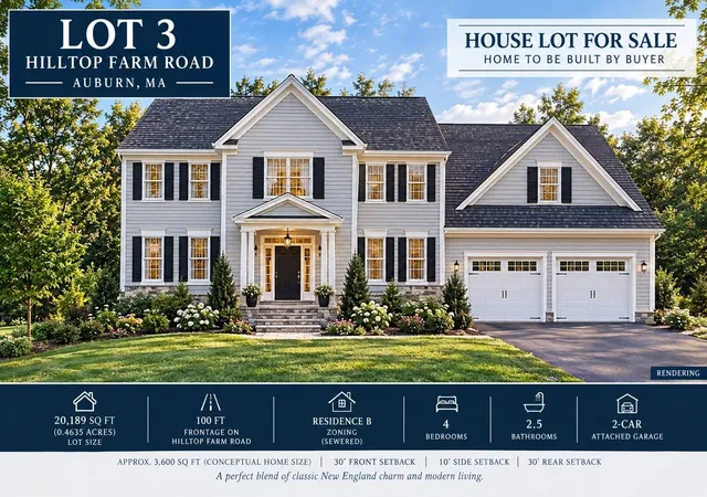 Photo 1 of Land for sale at Lot 3 Hilltop Farm Rd, Auburn, MA 01501 | MLS# 73587986 | Listing updated on 2026-10-11