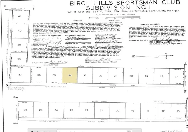 Photo 2 of Land for sale at Lot 34 Dodge Lake Ave, Harrison, MI 48625 | MLS# 50221280 | Listing updated on 2026-09-10