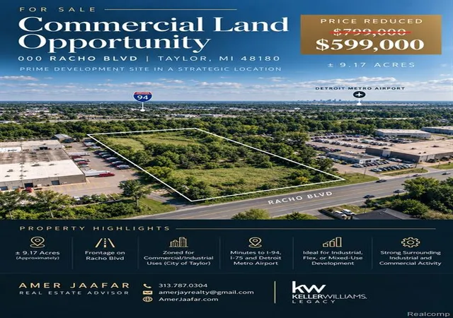 Photo 1 of Land for sale at 000 Racho Blvd, Taylor, MI 48180 | MLS# 60970566 | Listing updated on 2026-09-21