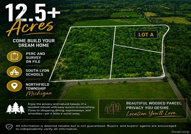 Land for sale at Lot A Nollar Rd, South Lyon, MI 48178 | MLS# 61026922