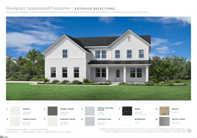 Photo 2 of Sale Pending at 215 Dapple Ln #Lot 7 Alisa Heritage, Simpsonville, SC 29681 | MLS# 1605019 | Listing updated on 2026-10-08