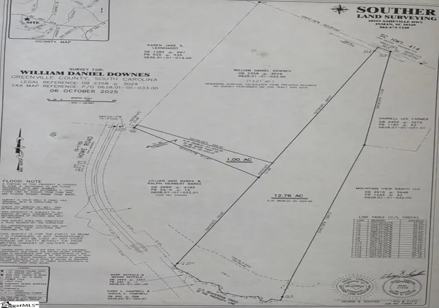 Photo 3 of Land for sale at 0 Hwy 414 Hwy, Landrum, SC 29356 | MLS# 1580065 | Listing updated on 2026-09-23