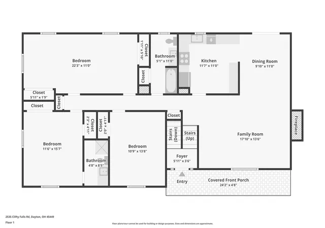 Photo 3 of Single family home for sale at 2535 Clifty Fls Rd, Dayton, OH 45449 | MLS# 968427 | Listing updated on 2026-09-09