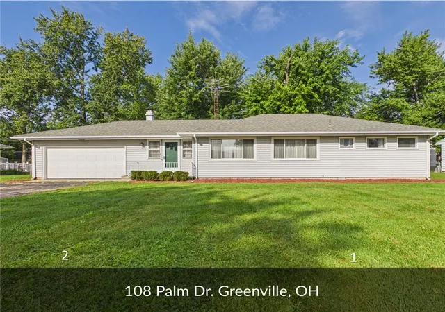 Photo 1 of Single family home for sale at 108 Palm Dr, Greenville, OH 45331 | MLS# 968546 | Listing updated on 2026-10-02