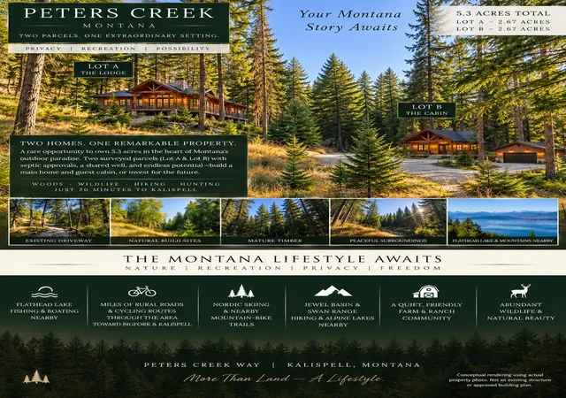 Photo 3 of Land for sale at 150 & 156 Peters Crk Way, Kalispell, MT 59901 | MLS# 30057061 | Listing updated on 2026-09-29