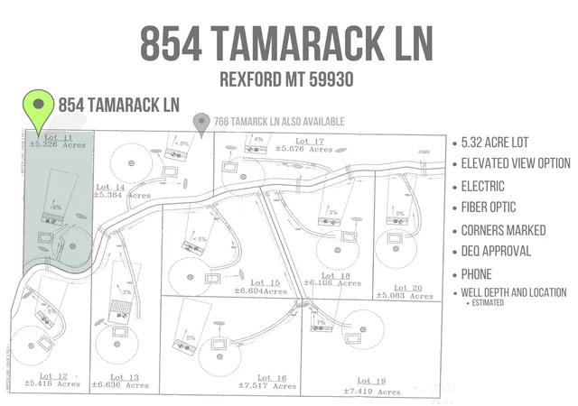 Photo 3 of Land for sale at 854 Tamarack Ln, Rexford, MT 59930 | MLS# 30067915 | Listing updated on 2026-09-12