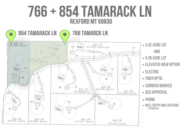 Photo 3 of Land for sale at 766 And 854 Tamarack Ln, Rexford, MT 59930 | MLS# 30067928 | Listing updated on 2026-09-12