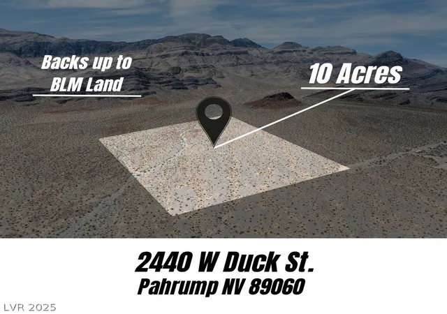 Photo 1 of Land for sale at 2440 W Duck St, Pahrump, NV 89060 | MLS# 2648295 | Listing updated on 2026-09-11