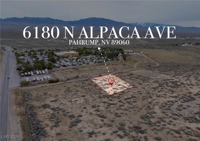 Photo 1 of Land for sale at 6180 Alpaca Ave, Pahrump, NV 89060 | MLS# 2744701 | Listing updated on 2026-09-19