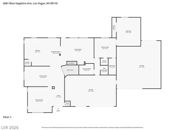 Photo 2 of Single family home for sale at 6681 Blue Sapphire Ave, Las Vegas, NV 89110 | MLS# 2797108 | Listing updated on 2026-09-12