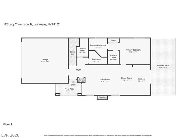 Photo 3 of Single family home for sale at 112 Lucy Thompson St, Las Vegas, NV 89107 | MLS# 2798106 | Listing updated on 2026-09-08