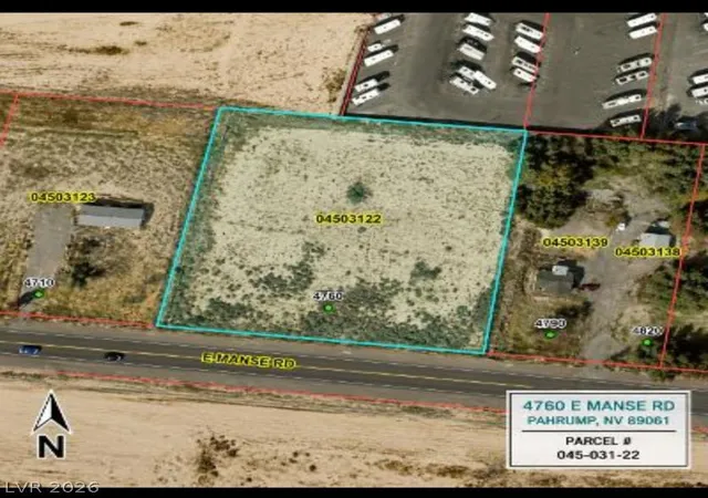Photo 1 of Land for sale at 4760 E Manse Rd, Pahrump, NV 89061 | MLS# 2798982 | Listing updated on 2026-09-16