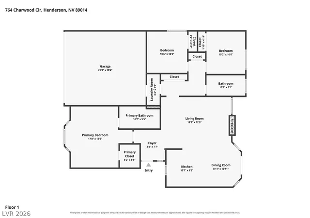 Photo 3 of Single family home for sale at 764 Charwood Cir, Henderson, NV 89014 | MLS# 2812422 | Listing updated on 2026-09-21