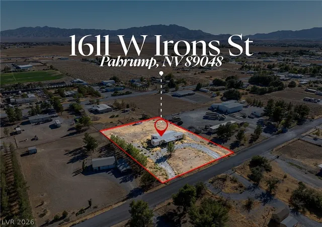 Photo 1 of Manufactured home for sale at 1611 W Irons St, Pahrump, NV 89048 | MLS# 2814133 | Listing updated on 2026-09-04