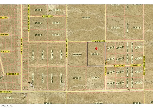 Photo 1 of Land for sale at 2191 E Nicholas Dr, Pahrump, NV 89060 | MLS# 2815776 | Listing updated on 2026-09-04