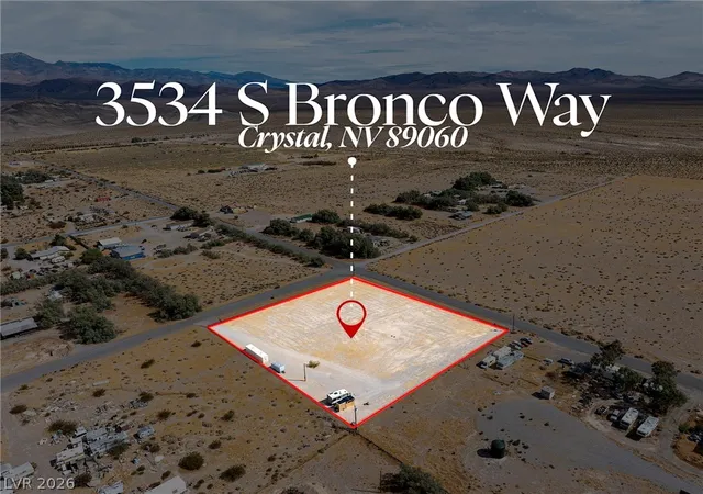 Photo 1 of Land for sale at 3534 S Bronco Way, Crystal, NV 89060 | MLS# 2816488 | Listing updated on 2026-09-15