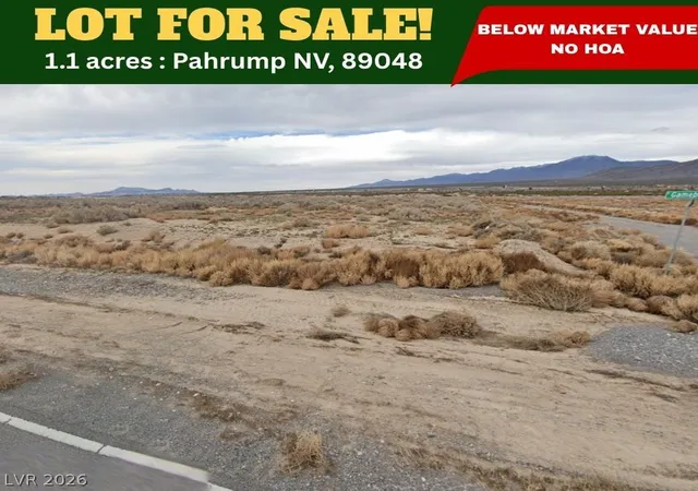 Photo 1 of Land for sale at 3980 S Bethel Ave, Pahrump, NV 89048 | MLS# 2817446 | Listing updated on 2026-09-11