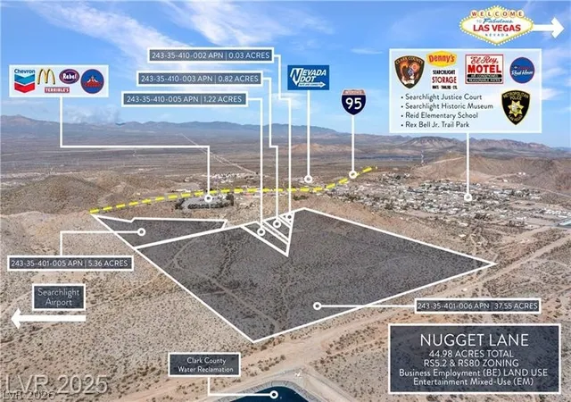 Photo 1 of Land for sale at Nugget Ln, Searchlight, NV 89046 | MLS# 2818323 | Listing updated on 2026-10-06