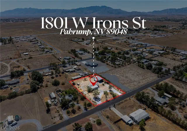 Photo 1 of Manufactured home for sale at 1801 W Irons St, Pahrump, NV 89048 | MLS# 2819318 | Listing updated on 2026-09-24