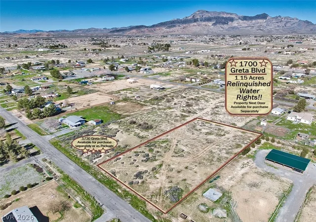 Photo 1 of Land for sale at 1700 W Greta Blvd, Pahrump, NV 89060 | MLS# 2820936 | Listing updated on 2026-09-23