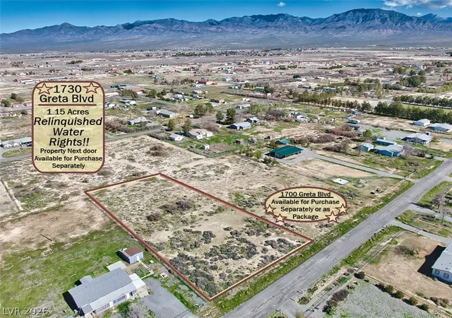 Photo 1 of Land for sale at 1730 W Greta Blvd, Pahrump, NV 89060 | MLS# 2820942 | Listing updated on 2026-09-23