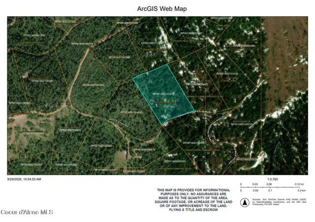 Photo 1 of Land for sale at 410 Adams Crk Rd, Fernwood, ID 83830 | MLS# 26-10166 | Listing updated on 2026-10-12