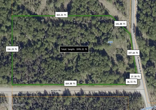 Photo 3 of Land for sale at 3494 N Wyoming Dr, Wasilla, AK 99623 | MLS# 26-12370 | Listing updated on 2026-10-14