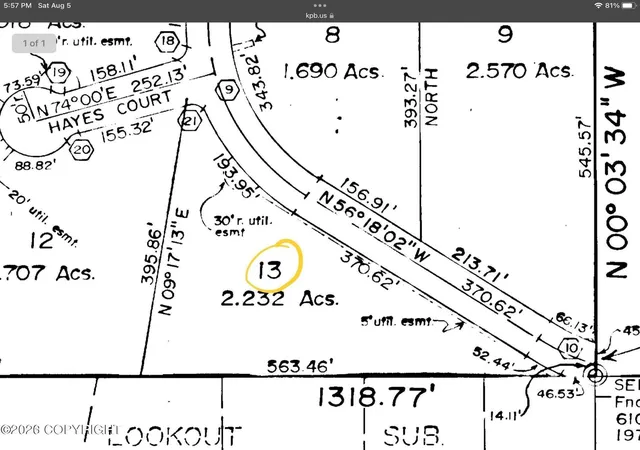 Photo 3 of Land for sale at 51305 Tordrillo Ln, Kenai, AK 99611 | MLS# 26-12906 | Listing updated on 2026-10-09