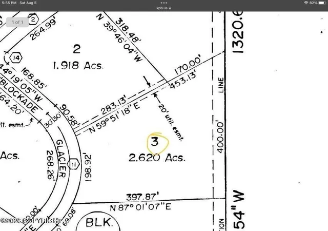 Photo 3 of Land for sale at L3 B4 Blockade Glacier Rd, Nikiski/north Kenai, AK 99635 | MLS# 26-12911 | Listing updated on 2026-10-09