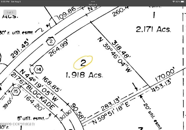 Photo 3 of Land for sale at 51560 Tordrillo Ln, Kenai, AK 99611 | MLS# 26-12907 | Listing updated on 2026-10-09
